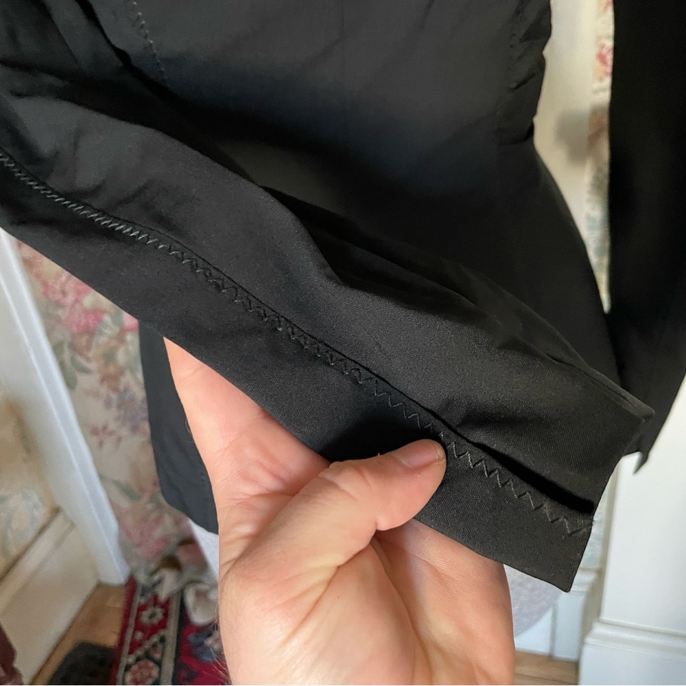 Prada 2006 Solid Black Blazer With Rouching - image 7